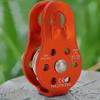 Pulley 26KN Aluminium Alloy Heavy Duty Single Swivel Rope Pulley Block, for 12mm Rope Climbing(Orange) view 3