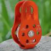 Pulley 26KN Aluminium Alloy Heavy Duty Single Swivel Rope Pulley Block, for 12mm Rope Climbing(Orange) view 4