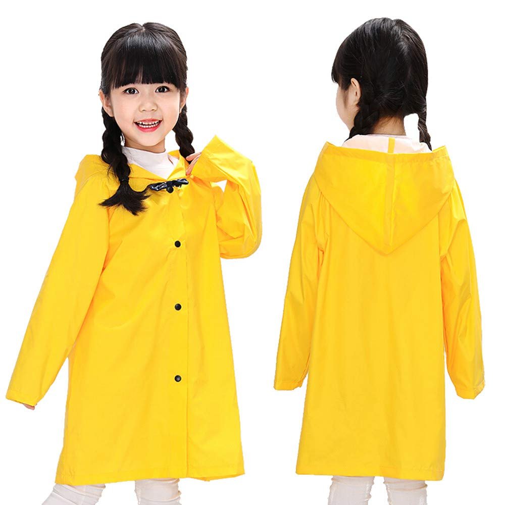 amivoo Yellow Kids Rain Coat Hooded Rain Jacket for Girls Boys Toddlers Rain Gear, Children Halloweeen Cosplay Costumes (M/3T-4T, Yellow)
