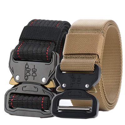 Trimming Shop Tactical Belt Adjustable Military Style Nylon Webbing Belt, 2pcs