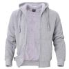 Yasumond Zip Front Hoodies for Men Sherpa Lined Heavyweight Cotton Warm Jackets Grey view 3
