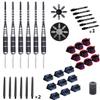 WINSDART Darts Metal Tip Set Professional Metal Darts for Dartboard Steel Tip Darts with Nonslip Iron Barrel Aluminum Dart Shafts,Extra Flights,Dart Sharpener,Gift Box view 2