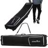 Athletico Rolling Double Ski Bag - Padded Ski Bag with Wheels for Air Trave (Black, 190cm) view 1