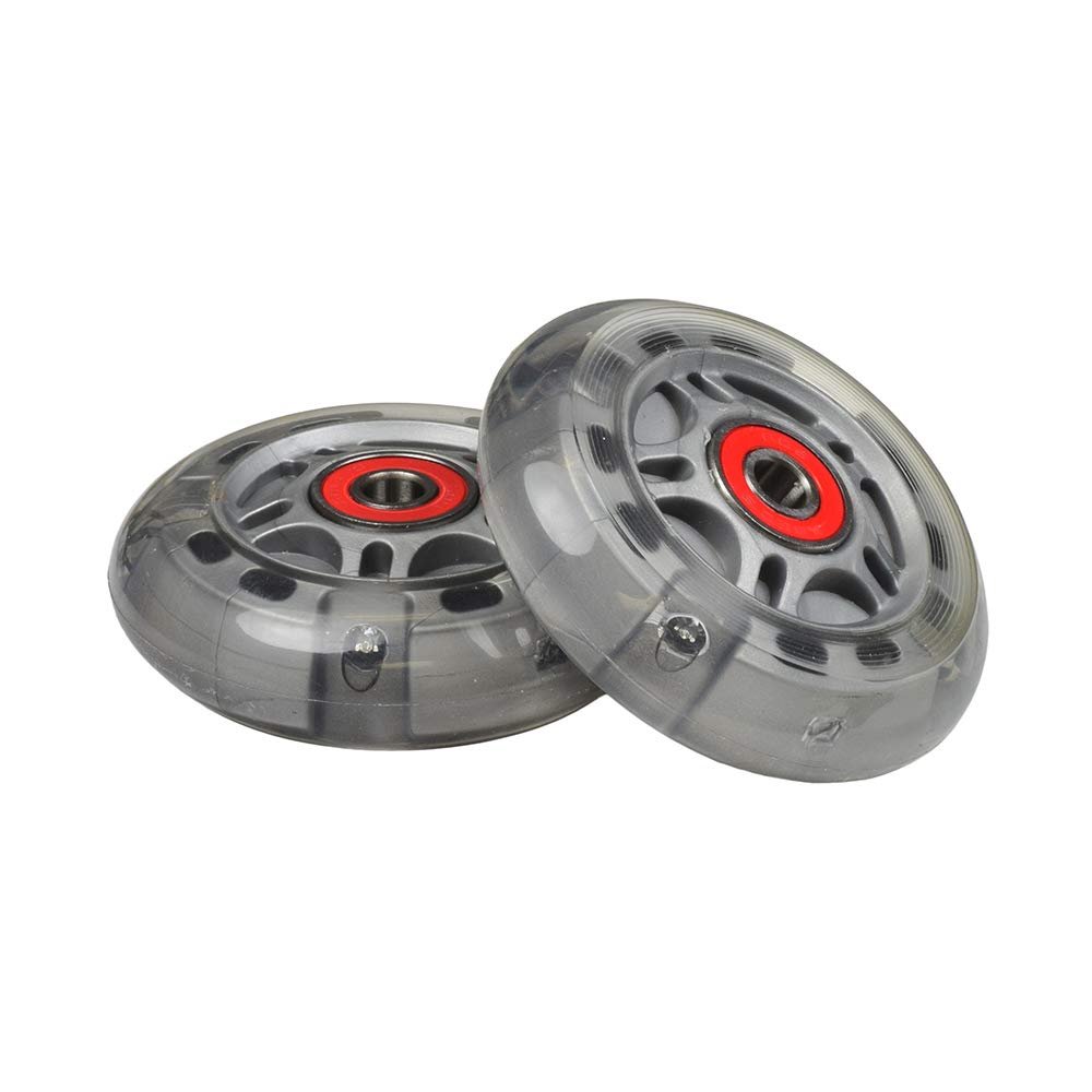 AlveyTech 76 mm (3" x 1") Light-Up Scooter Wheels with Bearings (Set of 2)