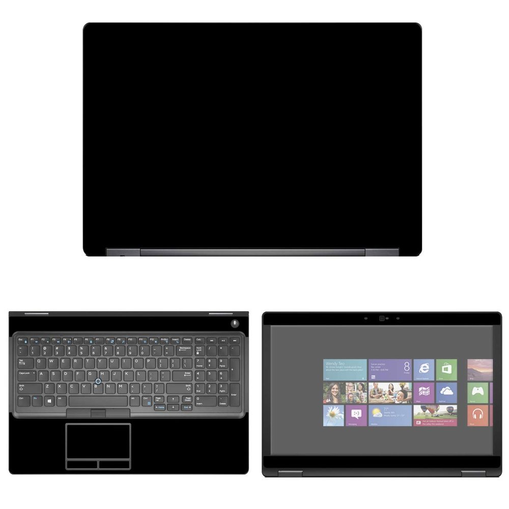 Decalrus - Protective Decal Black Skin Sticker for Dell Latitude 5590 (15.6" Screen) case Cover wrap DElatitude15_5590-90