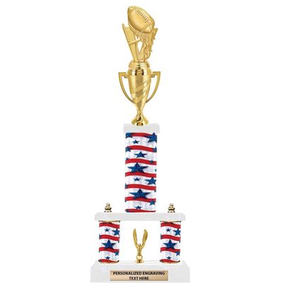 Crown Awards 26" Fantasy Football Trophies, Fantasy Football Winner Trophy with Gold Cup Prime