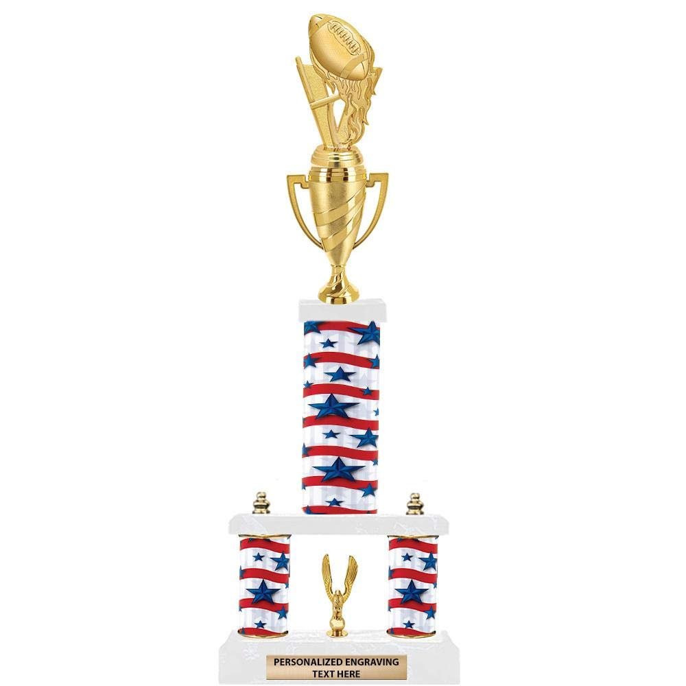Crown Awards 26" Fantasy Football Trophies, Fantasy Football Winner Trophy with Gold Cup Prime