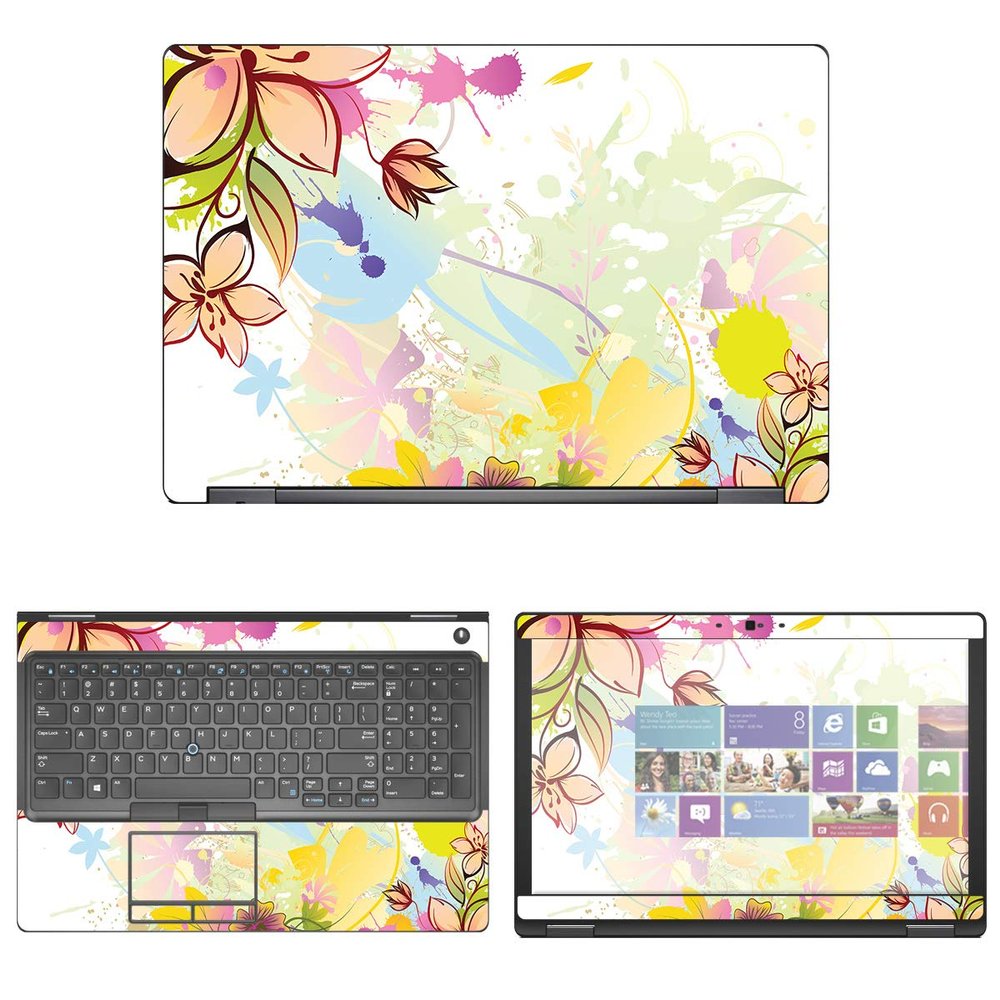 Decalrus - Protective Decal Floral Skin Sticker for Dell Latitude 5590 (15.6" Screen) case Cover wrap DElatitude15_5590-128