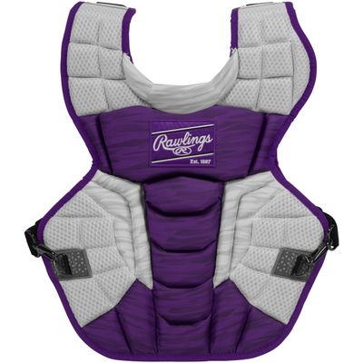 Rawlings | VELO 2.0 Catcher's Chest Protector | Baseball | Adult - 17" | Purple/White