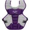 Rawlings | VELO 2.0 Catcher's Chest Protector | Baseball | Adult - 17" | Purple/White view 1
