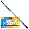 Telescoping Boat Hook Pole, Push Pole with 3/4" Thread Screw End, Docking Stick for Boats, Pontoon, Marine Boating Accessories (Hook and Pole) view 1
