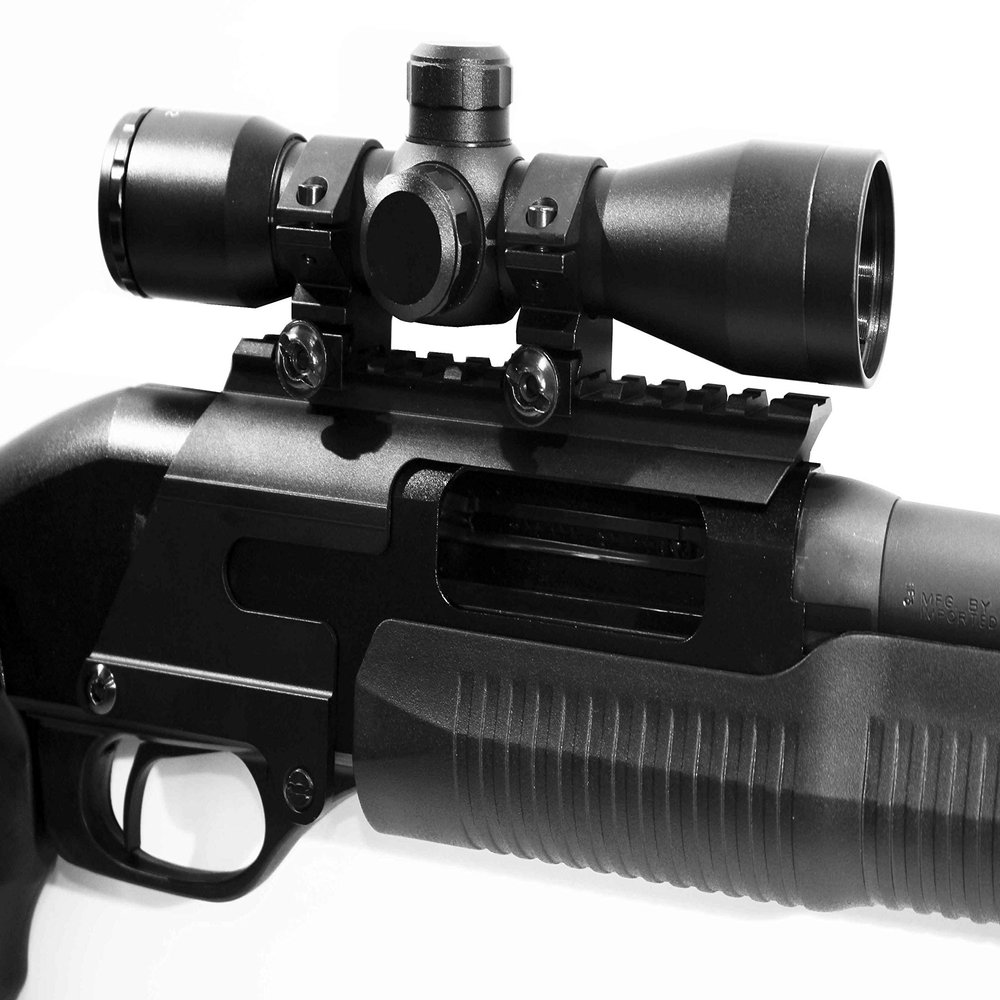 Trinity 4x32 mildot Reticle Aluminum Black Picatinny Weaver Mount Adapter Tactical Optics Hunting Scope Single Rail Base for Stevens 320
