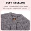 Peecabe Toddler Girl Sweaters Cable Knit Long Sleeve Crewneck Chunky Crochet Cardigans 1-6T (Light Gray, 90-2T) view 3