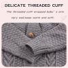 Peecabe Toddler Girl Sweaters Cable Knit Long Sleeve Crewneck Chunky Crochet Cardigans 1-6T (Light Gray, 90-2T) view 4