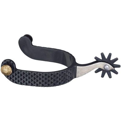 Tough 1 Spurs Mens 10 Point Rowel Steel Rasp Design Black 78-9962