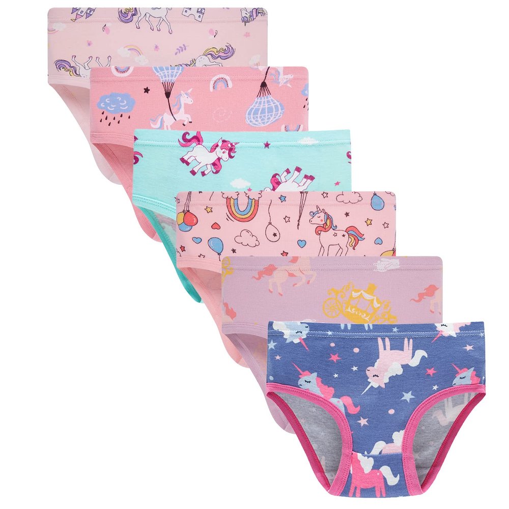 Sladatona Toddler Kids Girls Soft Cotton Underwear Child Panties 7-8years Light Purple