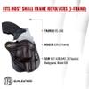 1791 GUNLEATHER J-Frame Revolver Paddle Holster - OWB CCW Leather Gun Holster for Belts - Right Handed - Fits All J-Frame Revolvers Including S&W and Ruger LCR not Taurus view 3