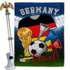 World Cup Germany Flags German Home Decor Banner Room Wall Art Patio Porch Lawn Garden Flag Stand Pole Outdoor Tapestry Yard Signs FIFA Gifts Sports Fan Trophy Soccer Game Football Made In USA view 1