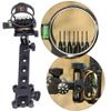 SHARROW Archery Compound Bow Sight 7 Pin Bow Sight Aluminum Alloy Bow Sights Compound Bow 0.019 Optical Fiber Retinal Sight Accessories Hunting (Black) view 1