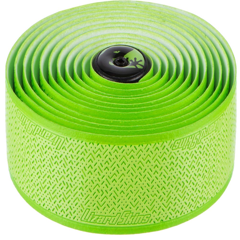 Lizard Skins DSP BAR Tape & Plugs V2 Bar Tape Cycling Road Bike Grip/Cyclocross Grip (Hyper Green, 2.5mm)