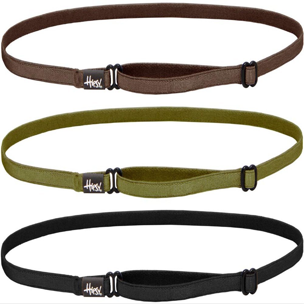 Hipsy Women's Elastic & Adjustable Running Headband Multi Pack (Black/Olive/Brown Elastic 3pk)