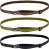 Hipsy Women's Elastic & Adjustable Running Headband Multi Pack (Black/Olive/Brown Elastic 3pk) view 1