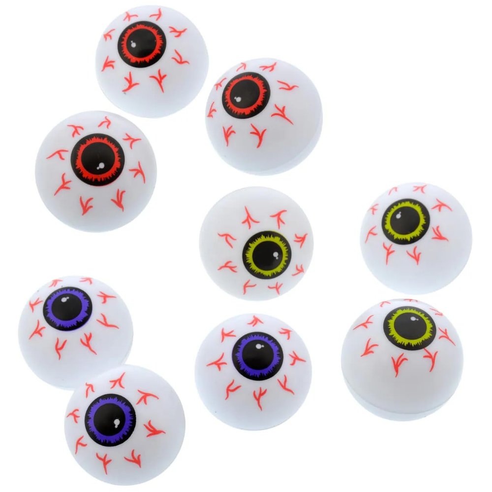 tlc Spooky Fun Play Bundle Set Eyeball Ping Pong Balls for Halloween 36pcs Total (Red Blue and Green)