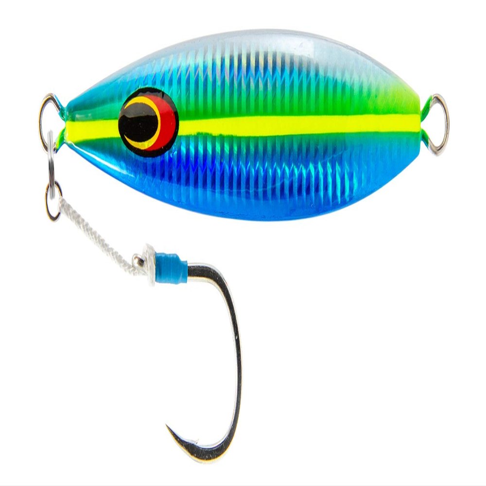 Nomad Design Back Slide Jig  Versatile Classic Teardrop Shape Shallow & Deep Water Fishing, BKK Assist Hooks The Gypsy 120g - 4oz - Fusiller