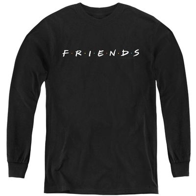 Trevco Friends Logo Youth Long Sleeve T Shirt, Large Black