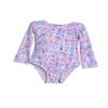 Flap Happy Girls' Rash Guard Swimsuit, Mermaid Lagoon, 24M view 1
