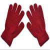 BaiX Boys and Girls Warm Winter Knitted Writing Gloves, 5-12 Years Old (Dark Red) view 1