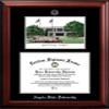 Campus Images NCAA Angelo State Rams Unisex Silver Medallion Frame Angelo State University 14w x 11h Silver Embossed Diploma Frame Lithograph, Brown, One Size view 1