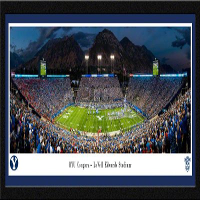 BYU Cougars Football - 42x15.5-inch Single Mat, Select Framed Picture by Blakeway Panoramas