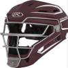 Rawlings | VELO 2.0 Catcher's Helmet | Baseball | Junior (6 1/2" - 7") | Maroon/White view 1