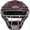 Rawlings | VELO 2.0 Catcher's Helmet | Baseball | Junior (6 1/2" - 7") | Maroon/White view 2