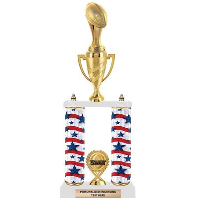 Crown Awards 22" Fantasy Football Trophy - American Glory Fantasy Football Trophies Engraved Prime