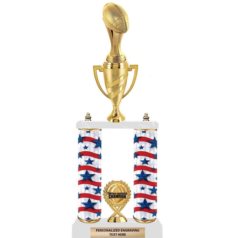 Crown Awards 22" Fantasy Football Trophy - American Glory Fantasy Football Trophies Engraved Prime
