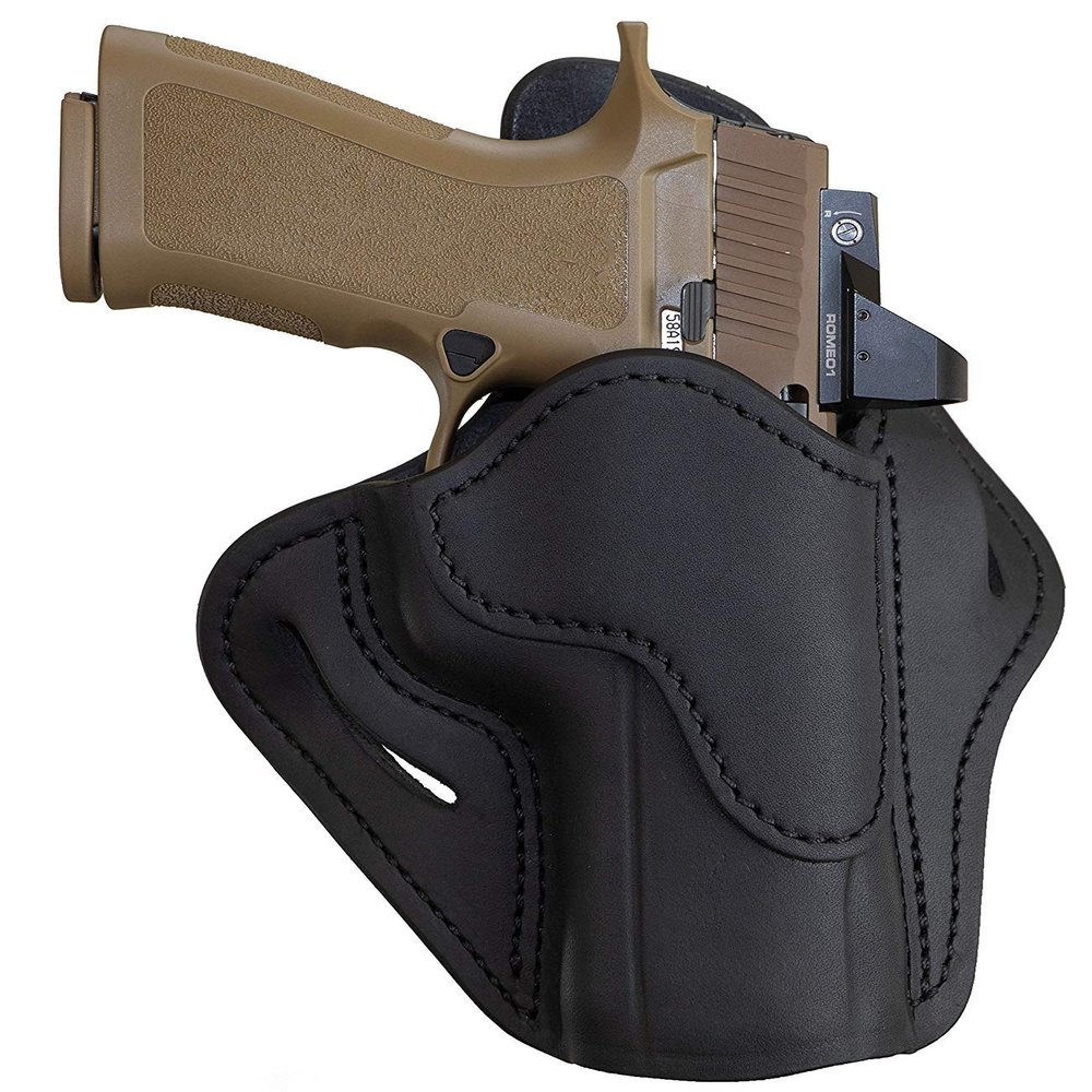 1791 GUNLEATHER P320 Optic Ready Holster - OWB CCW Leather Gun Holster for Belts - Right Handed - SP2022, P227, H&K VP40, P30L