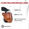 1791 GUNLEATHER J-Frame Revolver Paddle Holster - OWB CCW Leather Gun Holster for Belts - Right Handed - Fits All J-Frame Revolvers Including S&W and Ruger LCR not Taurus view 3