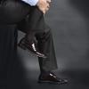 ELYFER Men's Cotton Dress Socks Seamless Toe Business Crew Men Socks (BROWN, 7-10.5) view 2