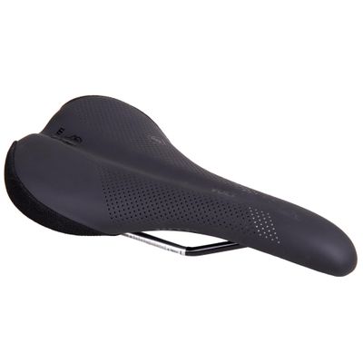 WTB Volt Bike Seat (Saddle) - Comfortable Medium Thickness Padding, Mountain, Gravel & E-Bikes (Cromoly Rail, Medium)