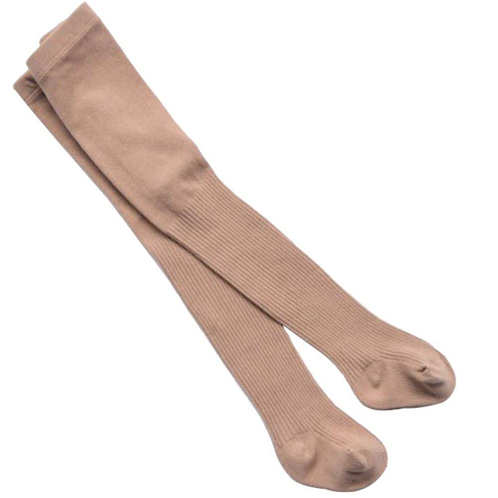 Ding-dong Baby Kid Girl Cotton Tights(Style 8, Khaki,2-4T)
