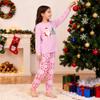 Tphon Girls Christmas Pajamas Toddler Boy Kids Holiday Pajamas Set Santa PJS Winter Sleepwear Children Clothes(Pink,2T) view 2
