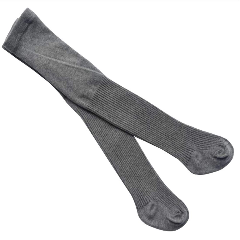 Ding-dong Baby Kid Girl Cotton Tights(Style 8, Dark Grey,2-4T)