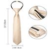 Alizeal Boys Solid Color Pre-tied 2.4'' Zipper Skinny Neckties for Kids, Champagne view 3