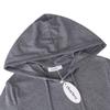 Clearlove Grey Dress for Women 3/4 Sleeve Pocket Knee Length Slim Pullover Hoodie Dress, Gray S view 4