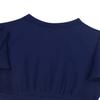 FEESHOW Girls High Neck Ruffle Flutter Sleeve Chiffon Pleated Dress Wedding Bridesmaid Party Flower Girl Dress Navy 6 view 3