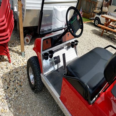 J & O Carts Parts Fits Ezgo TxT/Medalist Golf cart Polished Aluminum Diamond Plate Upper Floor