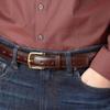 Bullhide Belts Mens Leather Belt for Casual Dress, 1.25" Wide, Brown, 46 Inches view 4