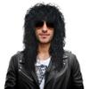 VGbeaty 70s 80s Rocker Mullet Wig Long Curly Black Adult Men Women Wig Halloween Cosplay Costume Anime Party view 1